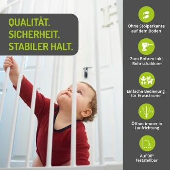 Bomi Tierschutzgitter Maja 69-116 Cm Weiß Für Drinnen & Draußen 6 Bomi Tierschutzgitter Maja 69-116 Cm Weiß Für Drinnen & Draußen – Bild 6