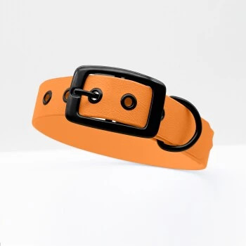 THE DOG IDEA Biothane Halsband Peach Schwarz S 1 THE DOG IDEA Biothane Halsband Peach Schwarz S