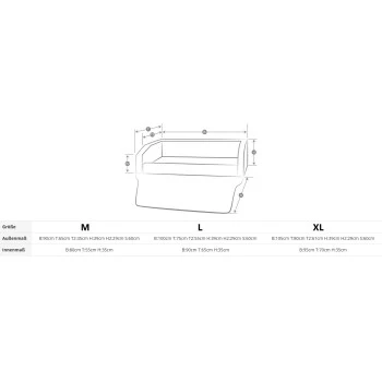 Knuffelwuff Autositz Cargo Für Den Kofferraum Schwarz M 2 Knuffelwuff Autositz Cargo Für Den Kofferraum Schwarz M – Bild 2
