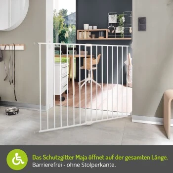 Bomi Tierschutzgitter Maja 69-116 Cm Weiß Für Drinnen & Draußen 4 Bomi Tierschutzgitter Maja 69-116 Cm Weiß Für Drinnen & Draußen – Bild 4