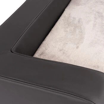 Knuffelwuff Orthopädisches Hundebett Mit Wendekissen Aus Kunstleder Indianapolis Schwarz M-L 3 Knuffelwuff Orthopädisches Hundebett Mit Wendekissen Aus Kunstleder Indianapolis Schwarz M-L – Bild 3