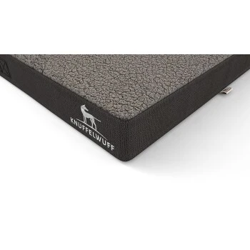 Knuffelwuff Orthopädische Hundematte Ellenie Aus Teddymaterial Und Velours Grau L 3 Knuffelwuff Orthopädische Hundematte Ellenie Aus Teddymaterial Und Velours Grau L – Bild 3