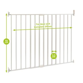 Bomi Tierschutzgitter Maja 69-116 Cm Weiß Für Drinnen & Draußen 3 Bomi Tierschutzgitter Maja 69-116 Cm Weiß Für Drinnen & Draußen – Bild 3