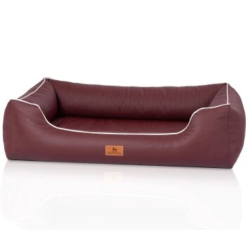Knuffelwuff Orthopädisches Hundebett Aus Kunstleder Lovelock Bordeaux M-L 1 Knuffelwuff Orthopädisches Hundebett Aus Kunstleder Lovelock Bordeaux M-L