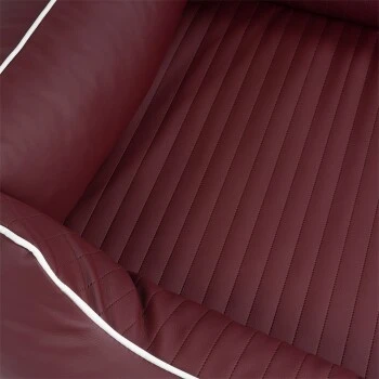 Knuffelwuff Orthopädisches Hundebett Aus Kunstleder Lovelock Bordeaux M-L 3 Knuffelwuff Orthopädisches Hundebett Aus Kunstleder Lovelock Bordeaux M-L – Bild 3