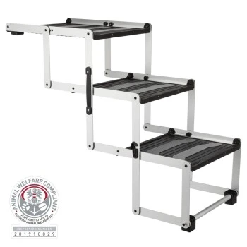Trixie 3-stufige Falt-Treppe Aluminium/TPR 1 Trixie 3-stufige Falt-Treppe Aluminium/TPR