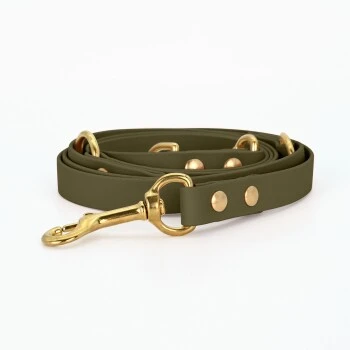 THE DOG IDEA Biothane Hundeleine Gold Khaki 1 THE DOG IDEA Biothane Hundeleine Gold Khaki