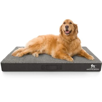 Knuffelwuff Orthopädische Hundematte Ellenie Aus Teddymaterial Und Velours Grau L 1 Knuffelwuff Orthopädische Hundematte Ellenie Aus Teddymaterial Und Velours Grau L
